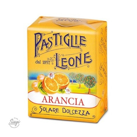 PASTILLES CARTON ORANGE LEONE 30GR 