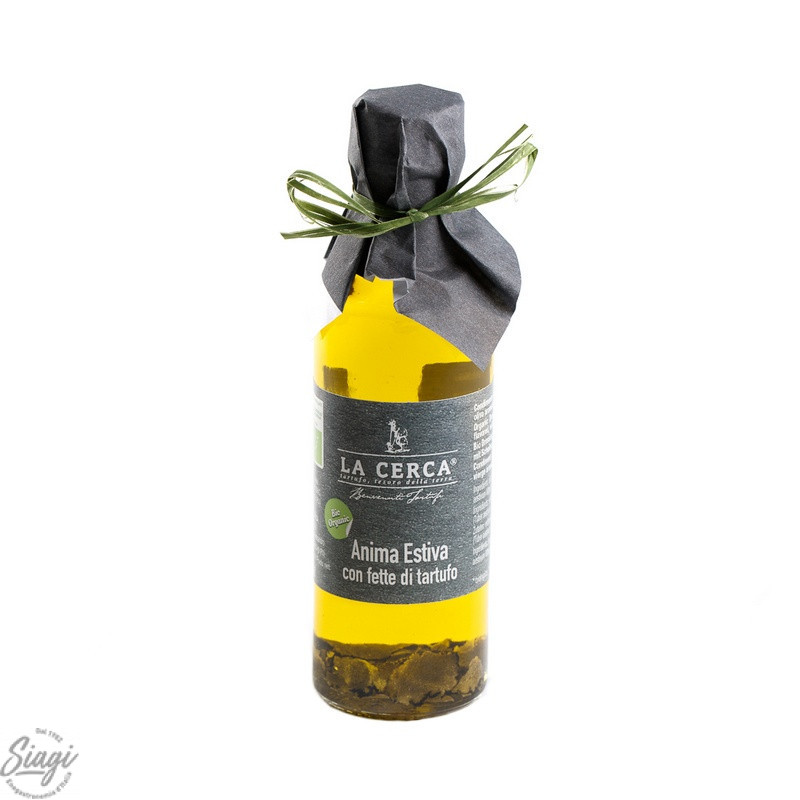 Huile d'Olive Extra Vierge avec arôme naturel et lamelles de truffe