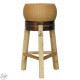 TABOURET EN BOIS PORTE MEULE