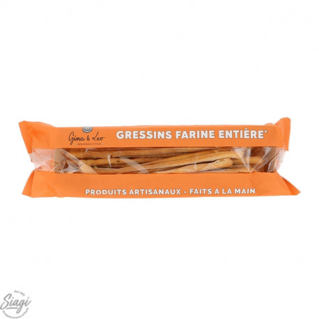 GRESSINS FARINE ENTIERE 200G GINA & LEO