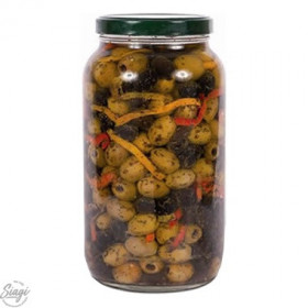 MIX D'OLIVES ITALIENNES DENOYAUTEES PUNTO VERDE 3KG