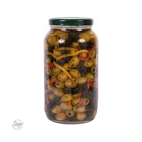 MIX D'OLIVES ITALIENNES DENOYAUTEES PUNTO VERDE 3KG