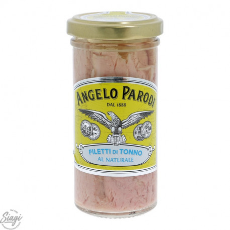 FILETS DE THON AU NATUREL POT 150G ANGELO PARODI