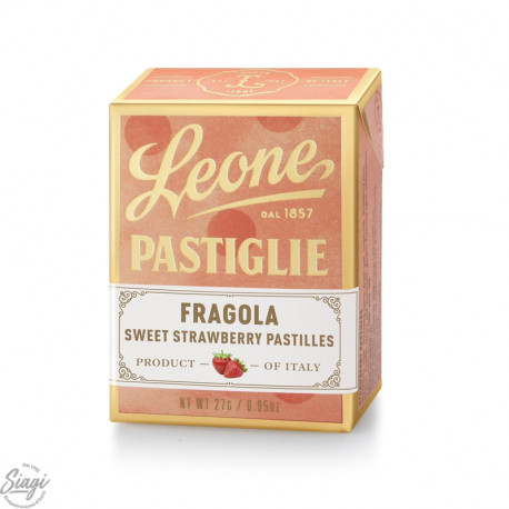 PASTILLES CARTON FRAISE LEONE 27 G