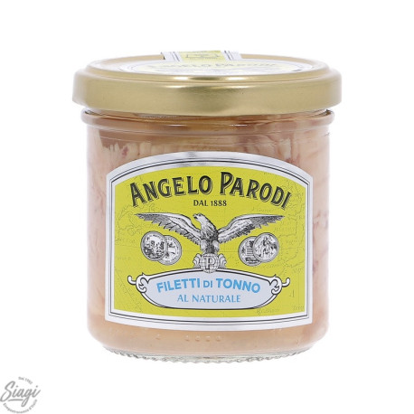 FILETS DE THON AU NATUREL POT 150G ANGELO PARODI