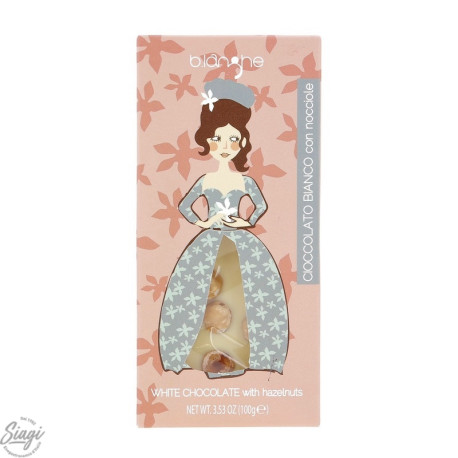 TABLETTE CHOCO BLANC NOISETTE DECOR 100G B.LANGHE