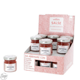 SALSA POIVRON DISPLAY 18x36G LAZZARIS