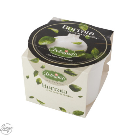 BURRATINA BASILIC POT 125G DELIZIOSA
