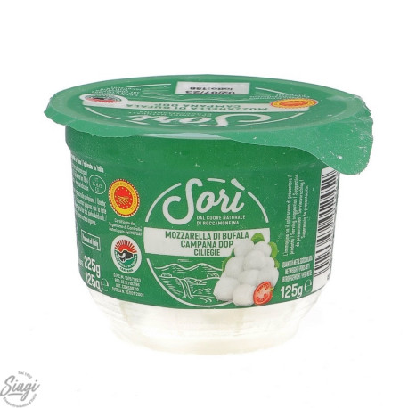 MOZZARELLA BUFALA CERISES POT 125G SORI
