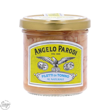 FILETS DE THON AU NATUREL POT 150G ANGELO PARODI